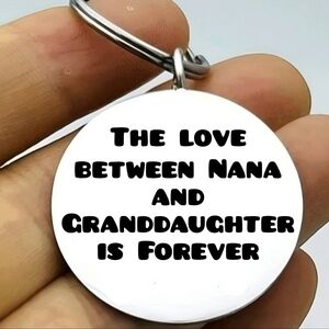 Granddaughter Grandmother Love Forever Keychain